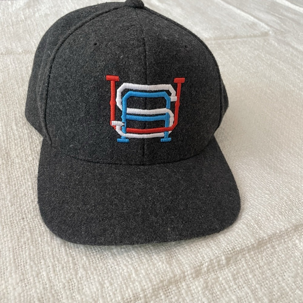 RSVLTS Mens USA Snapback Hat Gray Wool Blend Roosevelts Dave‎ Mighty Things EUC